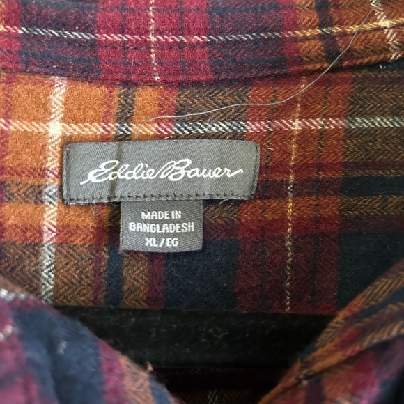 Mens Eddie Bauer Long Sleeve Button Down Flannel Size XL - Picture 3 of 3